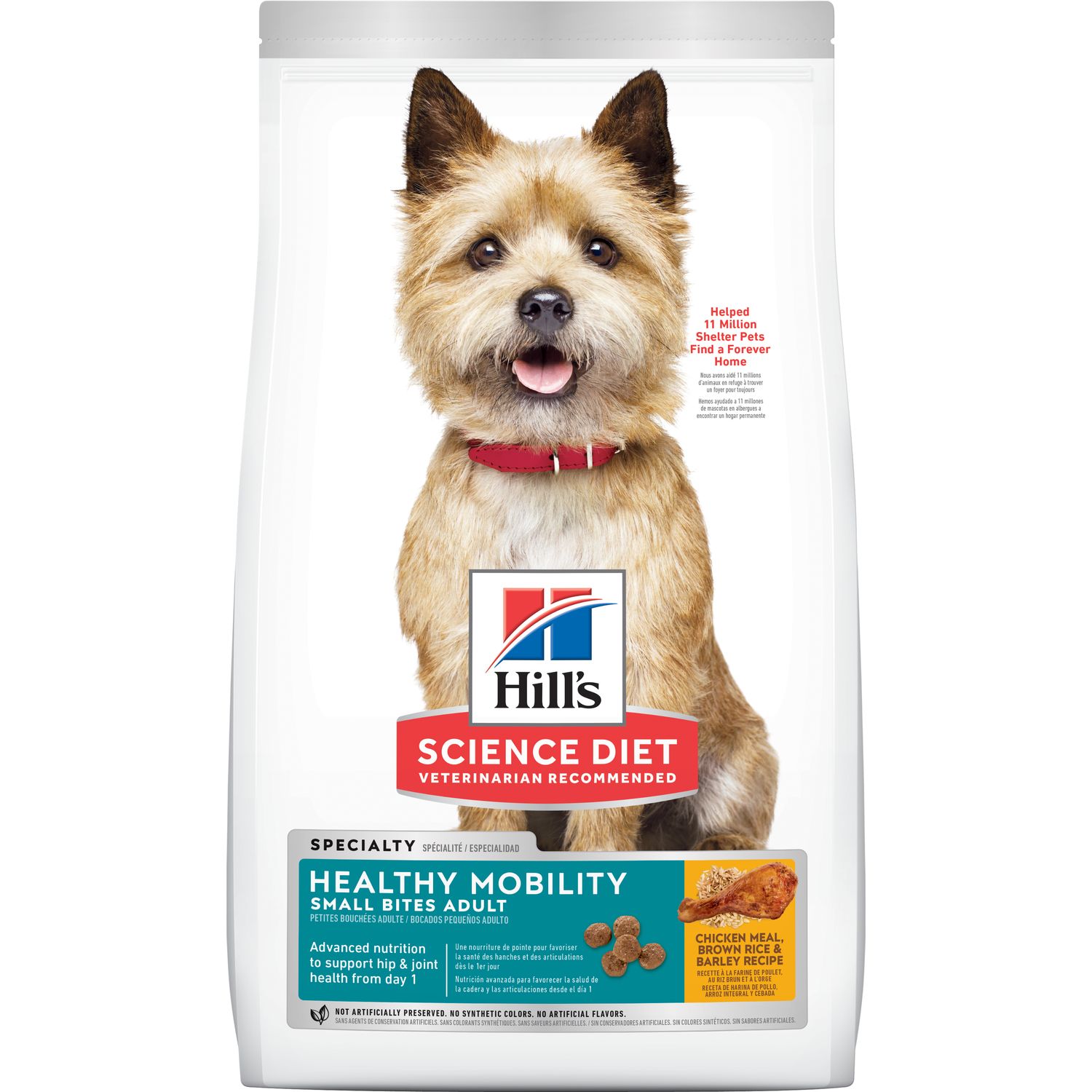 Adult Healthy Mobility Small Bites Chicken Meal, Brown Rice & Barley Recipe dog food
